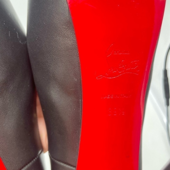 Christian Louboutin Black Leather Peep toe Highness pumps 160mm 39.5 - Picture 9 of 13